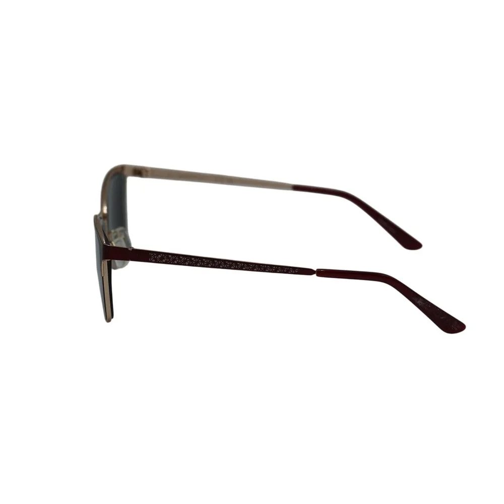 Marchon NYC Sunglasses‎ M-4009 601 Matte Bordeaux Gold Cat Eye 53-16-140